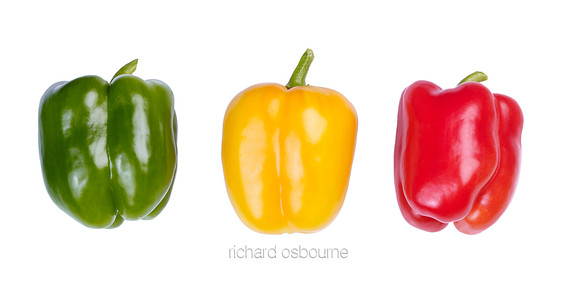 V8FD8  Green, Yellow, Red Peppers