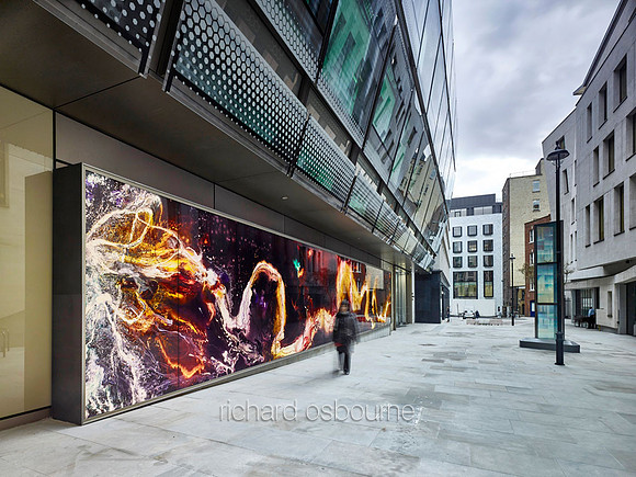 External Back Lit PhotoGlassWorks 18 x 3m, for Keith Tyson Projects and The Crown Estate