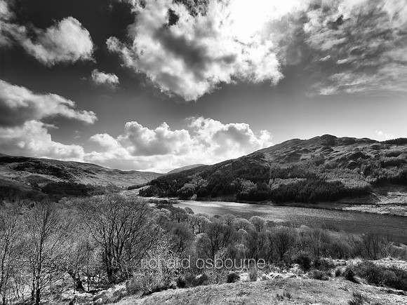 V6BW1  Glen Trool from Bruce's Stone, Galloway, Scotland, UK