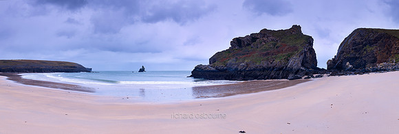 P3S13  Broadhaven South Beach and Church Rock, Pembrokeshire, Wales, UK