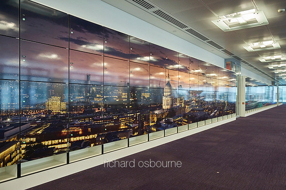 Our Super-Wide Panoramics on Vinyl Mounted to Lockers in Open Plan Offices