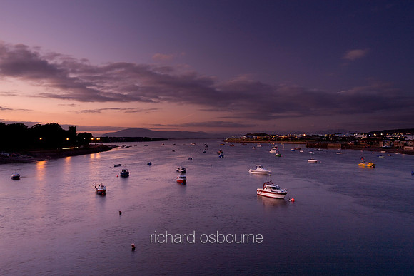 V4L22  Sunset, Piel Channel, Barrow-in-Furness, Cumbria, UK