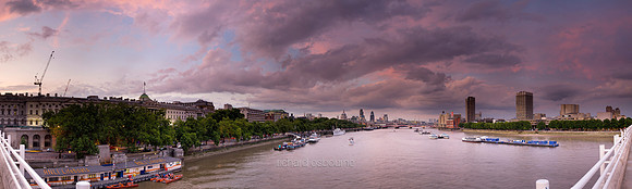 P2C22  The Thames from Waterloo Bridge, London, UK