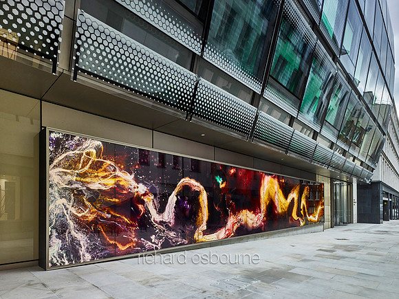 External Back Lit PhotoGlassWorks 18 x 3m, for Keith Tyson Projects and The Crown Estate