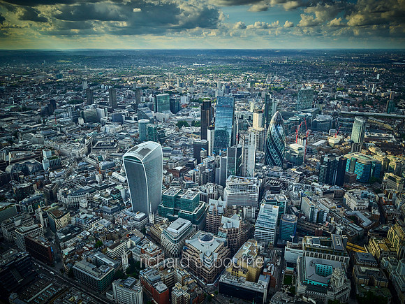 V11C12  Aerial View of The City of London, UK