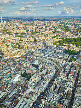 V11C17  Aerial View of Regents Street, London, UK
