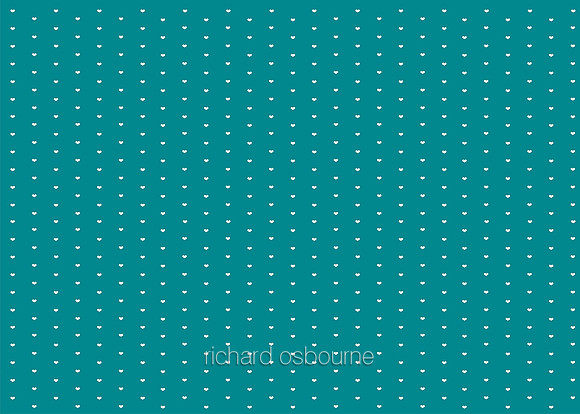 G317 Turquoise Hearts