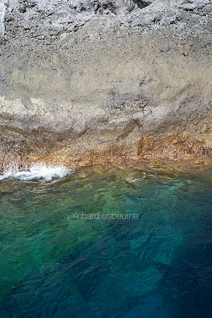 V18D3  Volcanic Layers and Blue Water, Tenerife, Spain