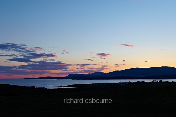 V6L15  Sunset Over Sleabh Leig (Slieve League) Mountains from St John's Point, Donegal, Ireland