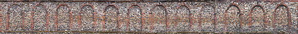V14T45  Old Brick and Flint Wall
