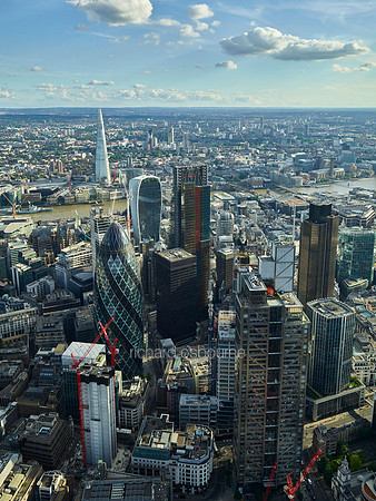 V11C21  Aerial View of The City of London, UK