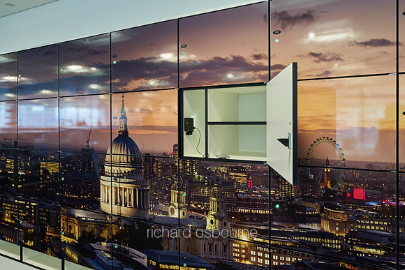 Our Super-Wide Panoramics on Vinyl Mounted to Lockers in Open Plan Offices