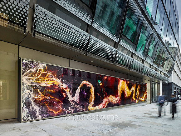 External Back Lit PhotoGlassWorks 18 x 3m, for Keith Tyson Projects and The Crown Estate