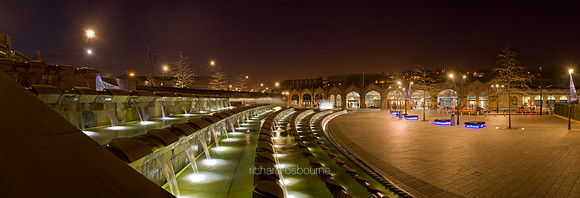 P2C12  Illuminated Water Feature, Sheffield Railway Station