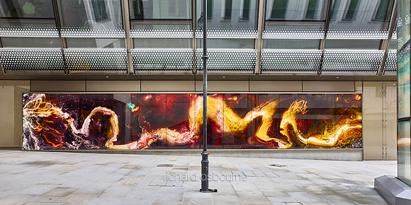 External Back Lit PhotoGlassWorks 18 x 3m, for Keith Tyson Projects and The Crown Estate