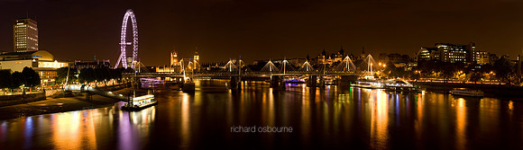 P2C18  The Thames, Looking West from Waterloo Bridge, London, UK