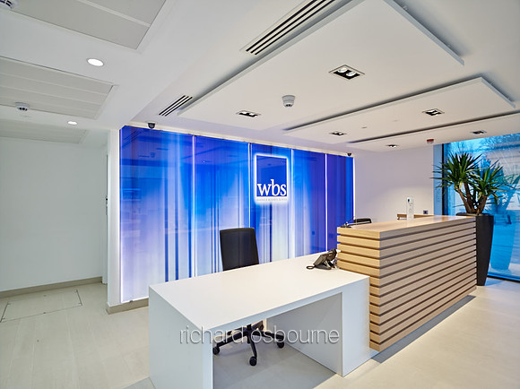 Reception Area, PhotoGlassWorks Back Lit Wall, 5m x 2m