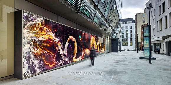 External Back Lit PhotoGlassWorks 18 x 3m, for Keith Tyson Projects and The Crown Estate