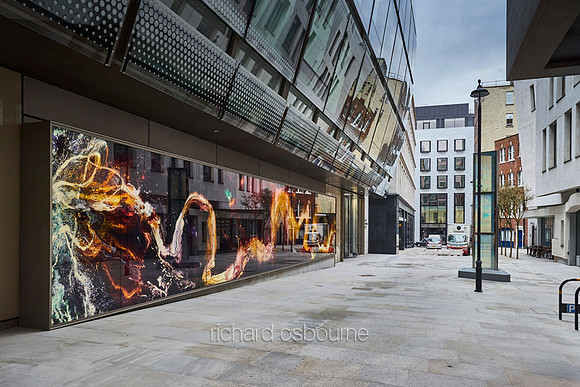 External Back Lit PhotoGlassWorks 18 x 3m, for Keith Tyson Projects and The Crown Estate
