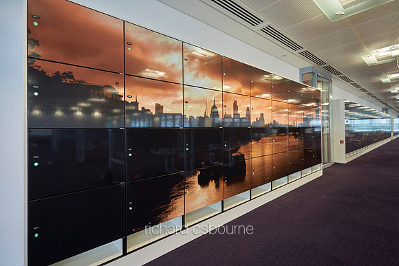 Our Super-Wide Panoramics on Vinyl Mounted to Lockers in Open Plan Offices