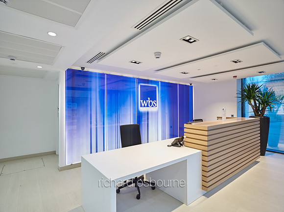 Reception Area, PhotoGlassWorks Back Lit Wall, 5m x 2m