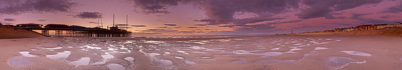 P3S34  South Pier, Blackpool Beach, Lancashire, UK