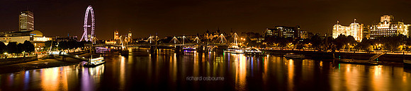 P2C18 The Thames, Looking West from Waterloo Bridge, London, UK