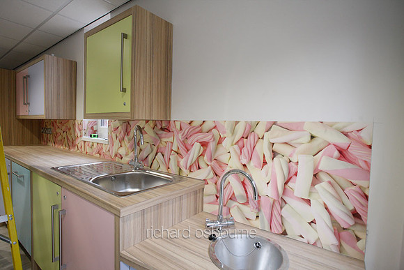 Bespoke Studio Photography of Flumps for Floor and Splashback