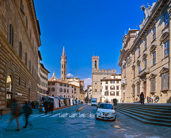 V7C69  Via dei Leoni and the Bargello, Florence, Italy