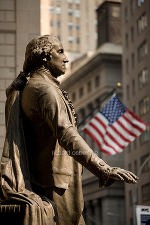 V4NY20   Statue of Thomas Jefferson, Wall Street, New York City, USA