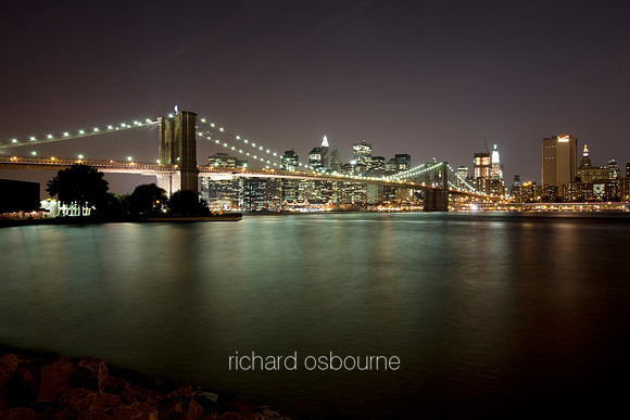 V4NY6   Brooklyn Bridge and Manhattan, New York City, USA
