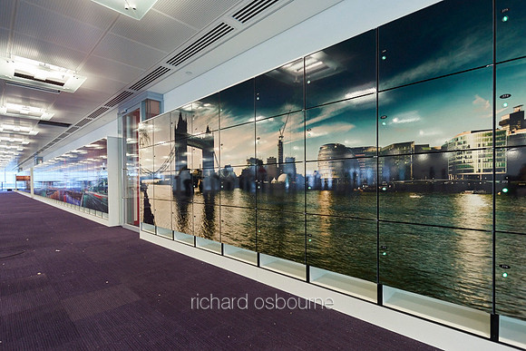 Our Super-Wide Panoramics on Vinyl Mounted to Lockers in Open Plan Offices