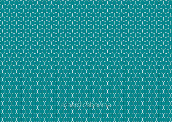 G413 Turquoise Honeycomb