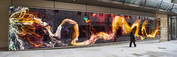 External Back Lit PhotoGlassWorks 18 x 3m, for Keith Tyson Projects and The Crown Estate