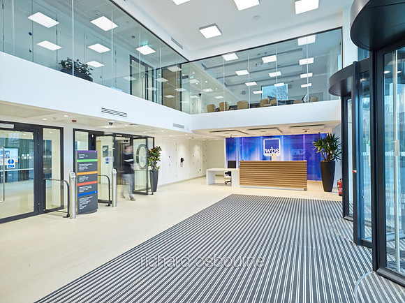 Reception Area, PhotoGlassWorks Back Lit Wall, 5m x 2m